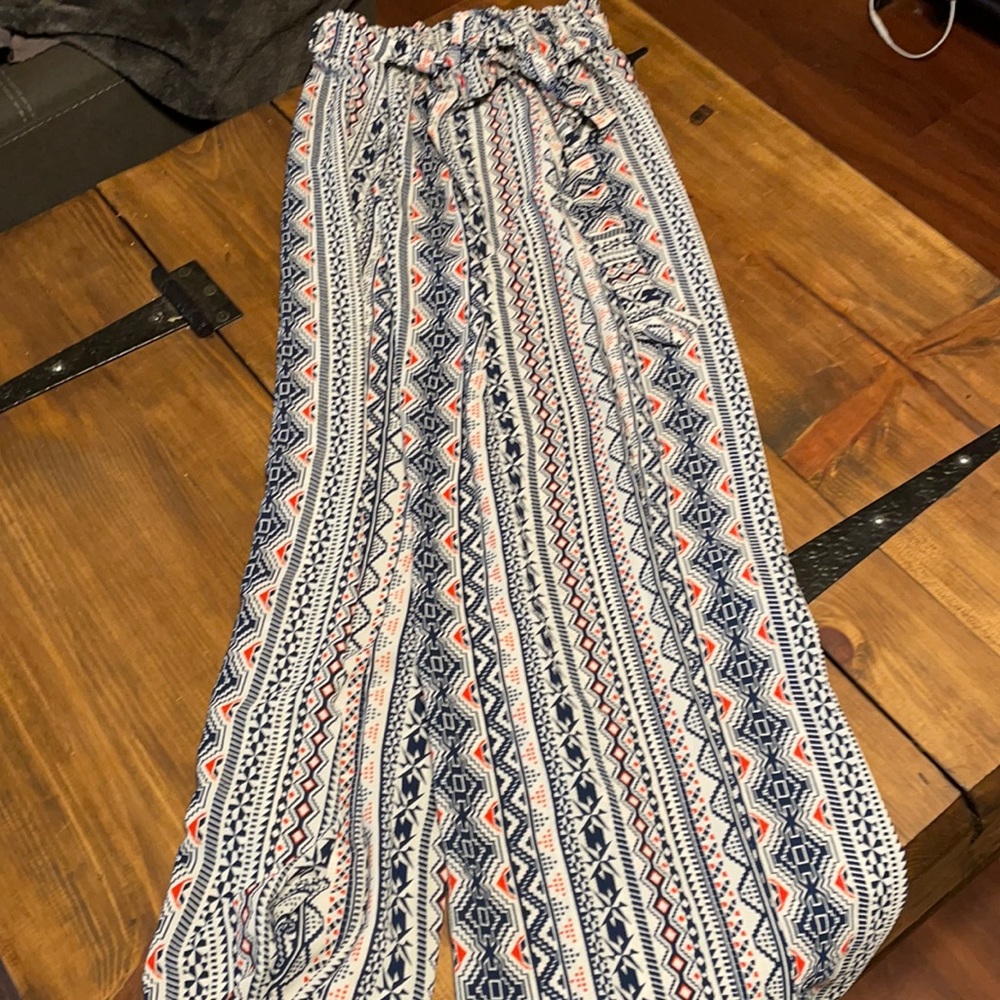 Brand new polyester pants that tie at the waist